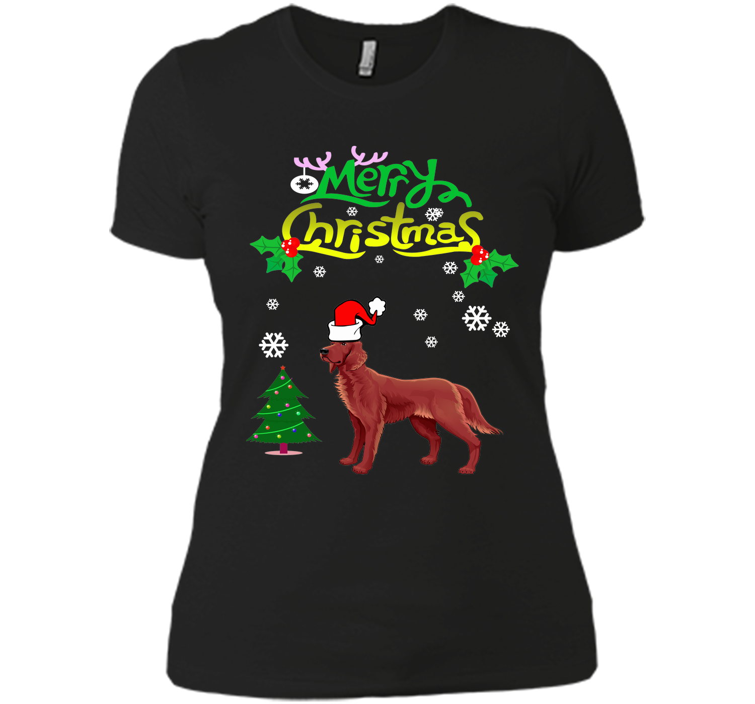 Merry christmas irish setter T Shirt