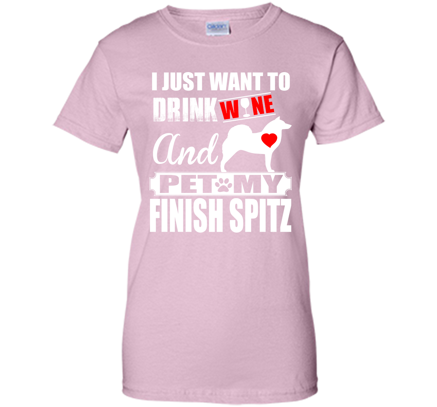 I just want to drink wine and pet my finish spitz T Shirt