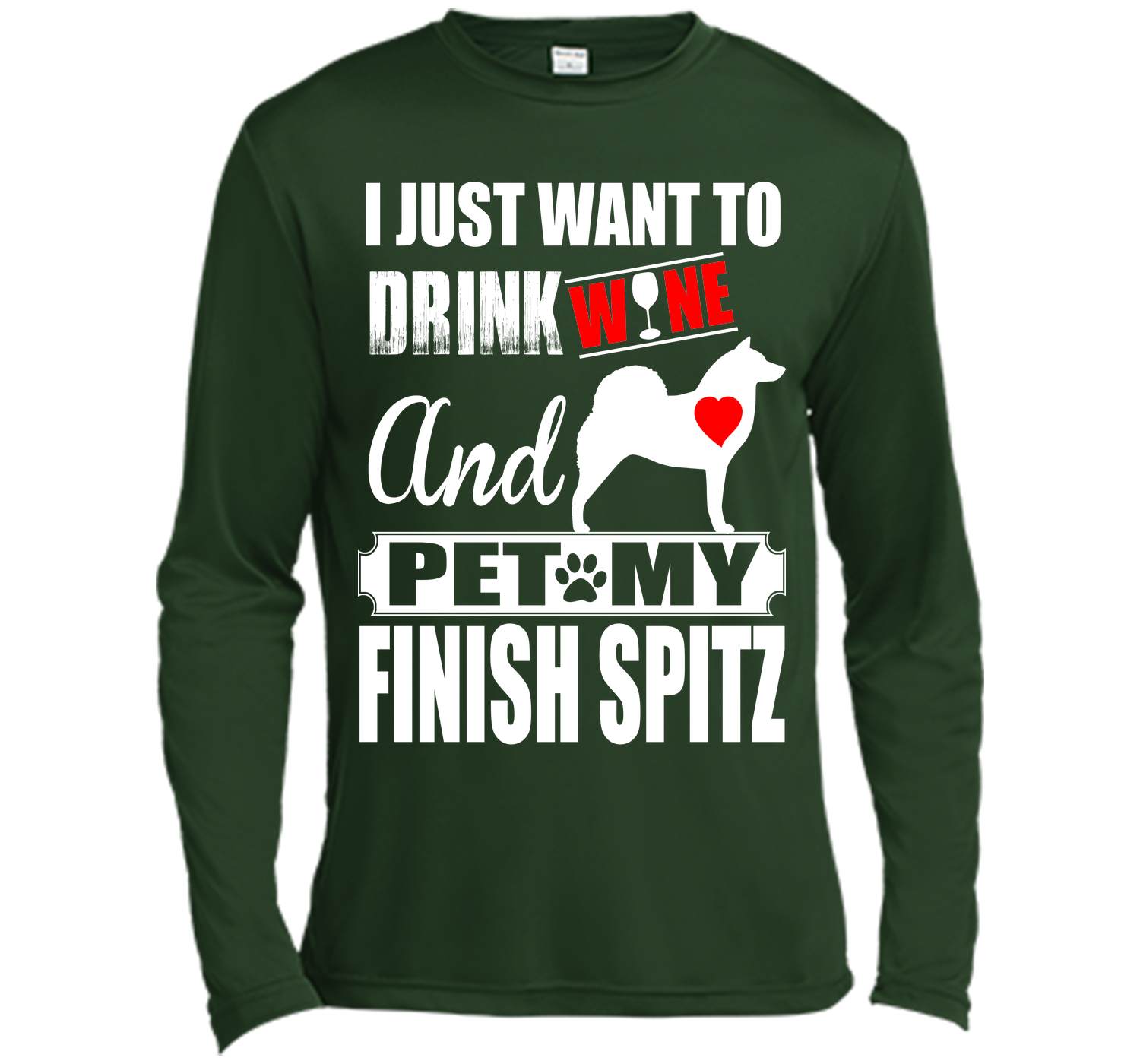 I just want to drink wine and pet my finish spitz T Shirt