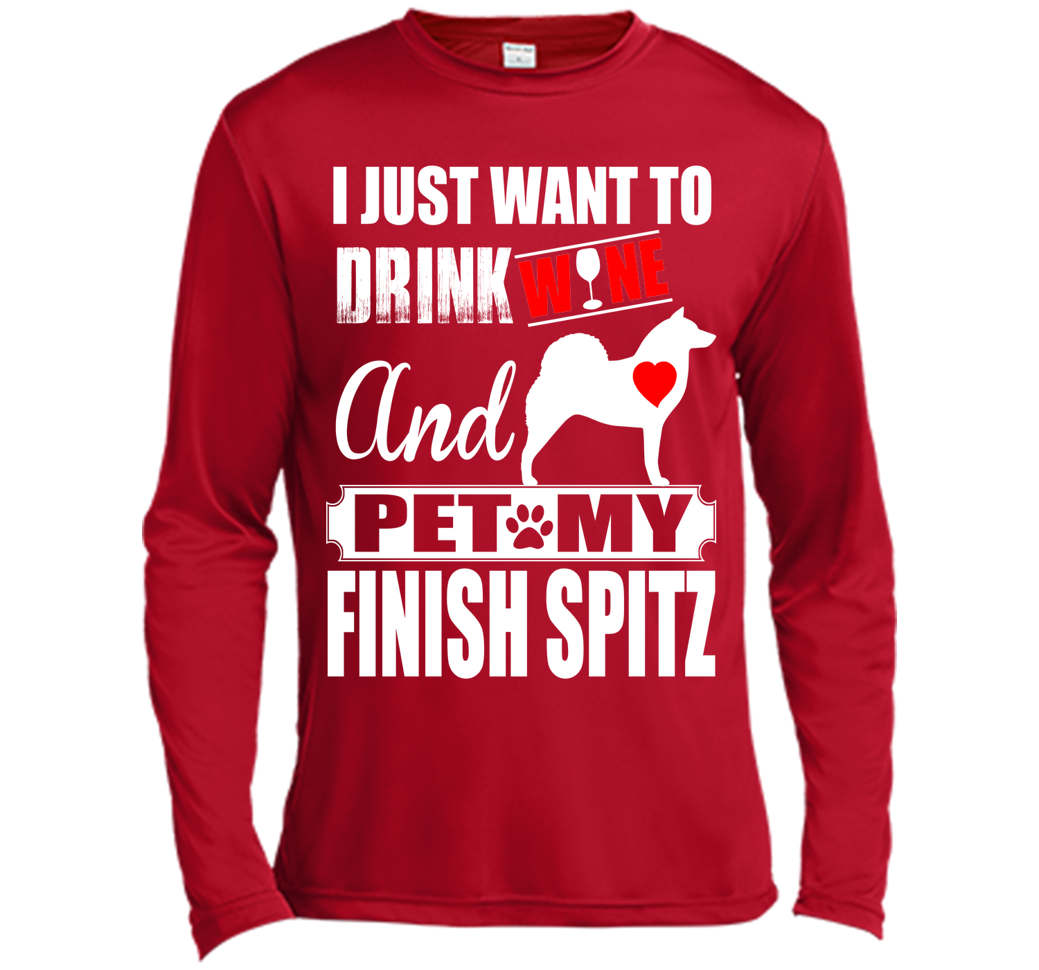 I just want to drink wine and pet my finish spitz T Shirt