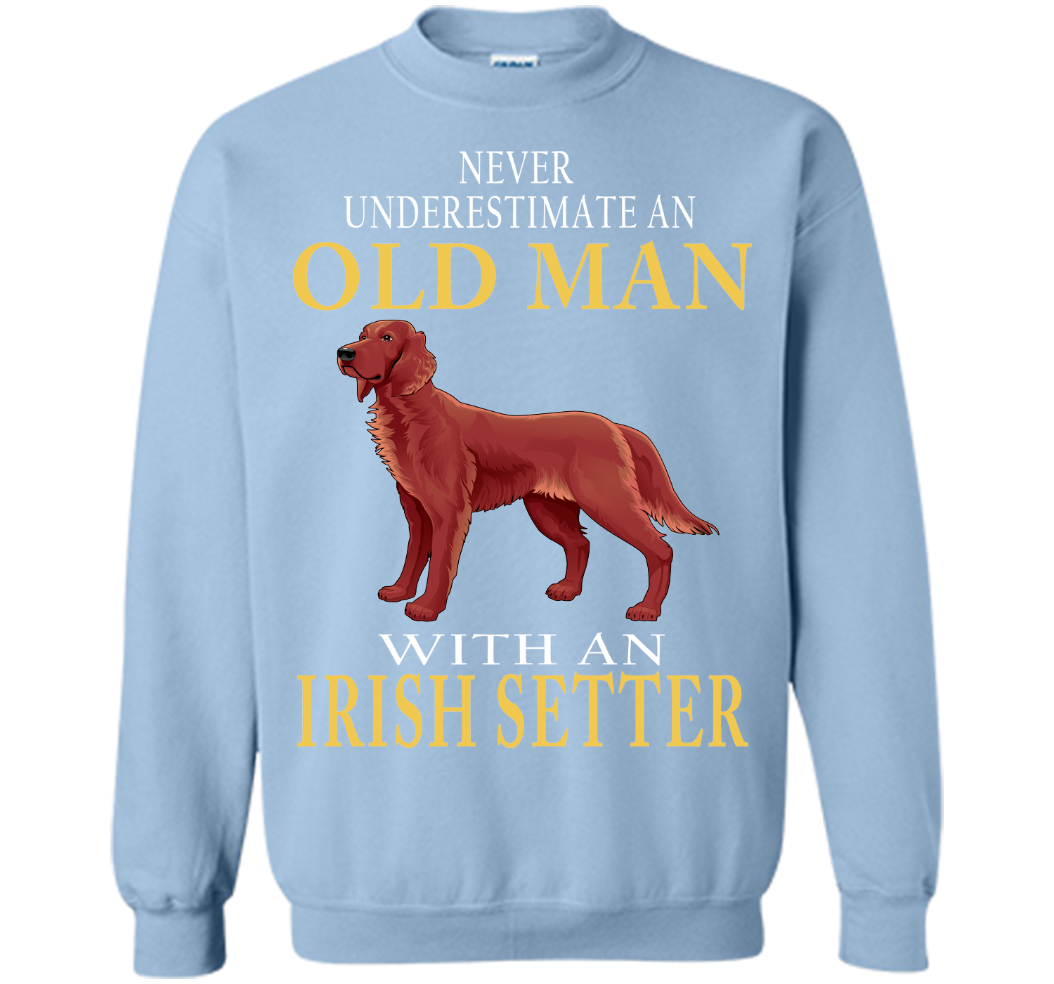 Never underestimate an old man with an irish sette T Shirt