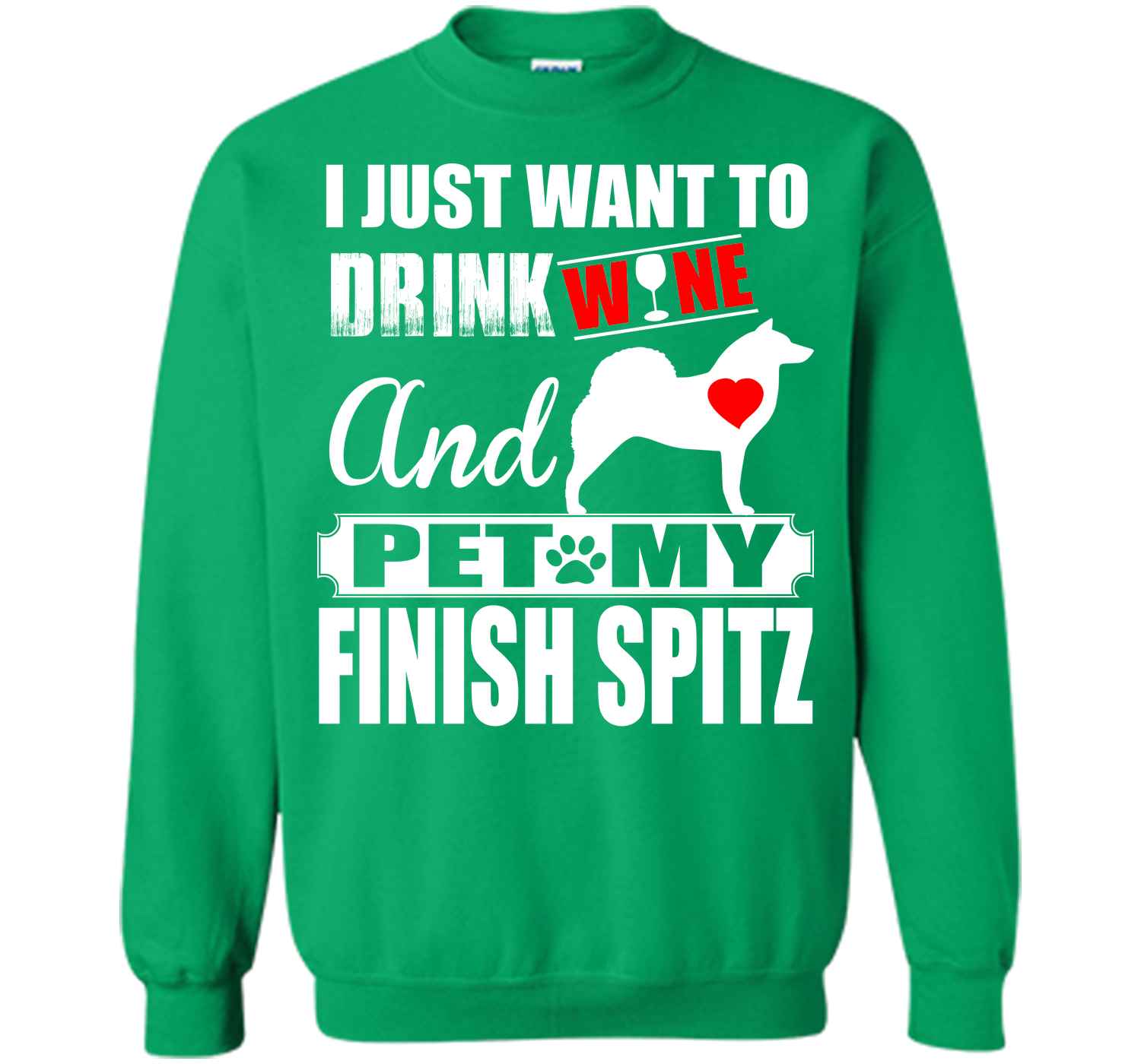 I just want to drink wine and pet my finish spitz T Shirt