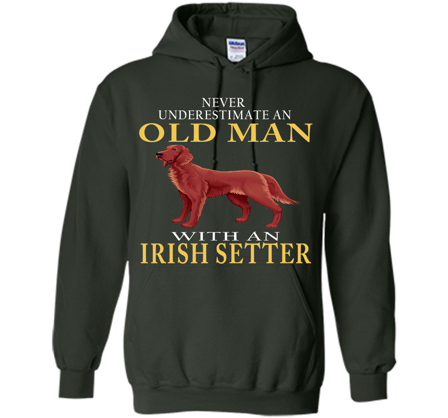 Never underestimate an old man with an irish sette T Shirt