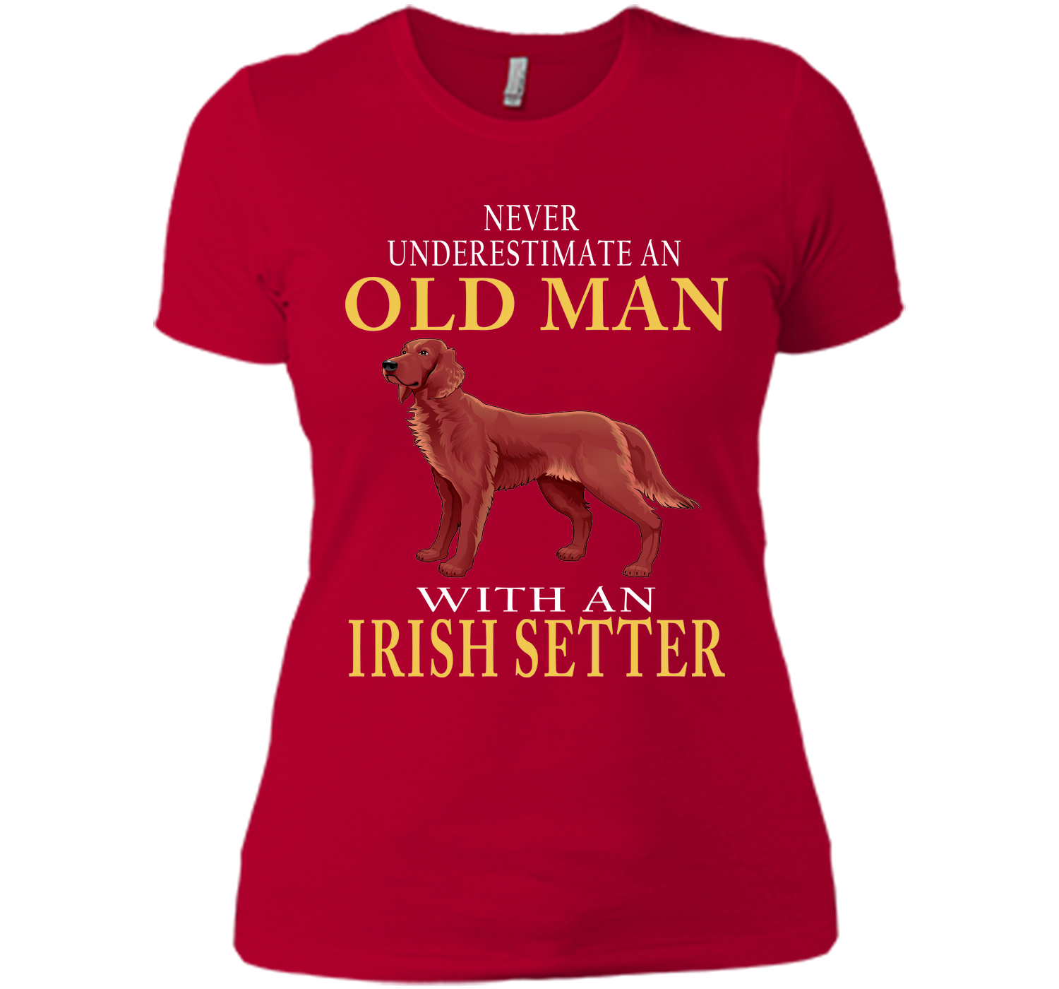 Never underestimate an old man with an irish sette T Shirt