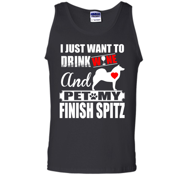 I just want to drink wine and pet my finish spitz T Shirt