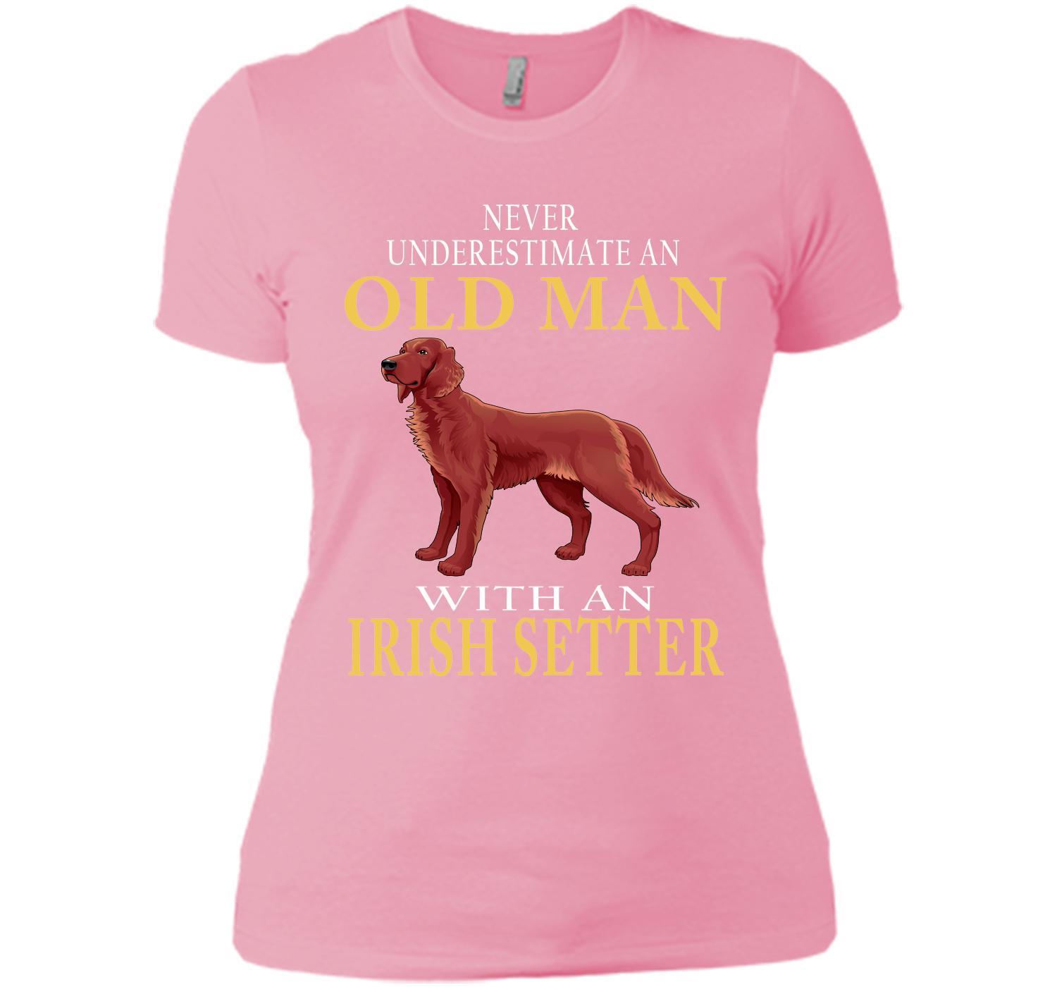 Never underestimate an old man with an irish sette T Shirt