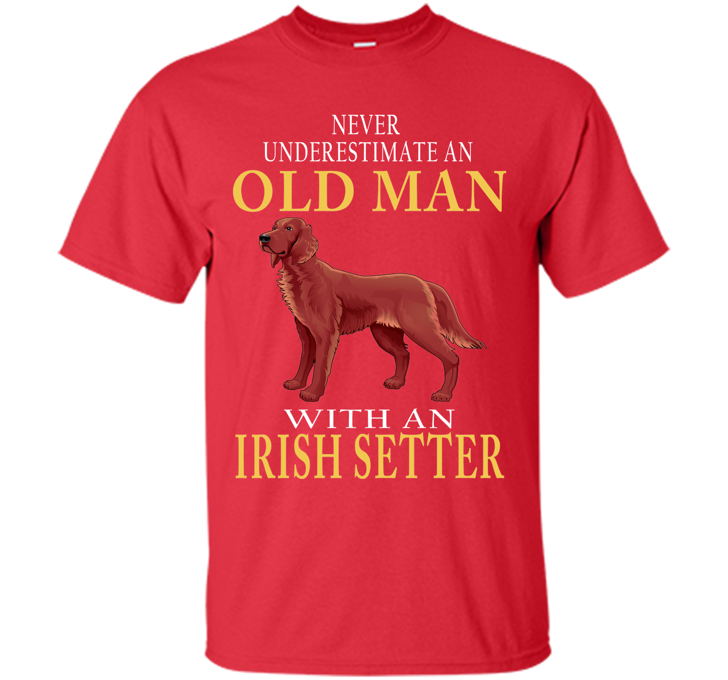 Never underestimate an old man with an irish sette T Shirt