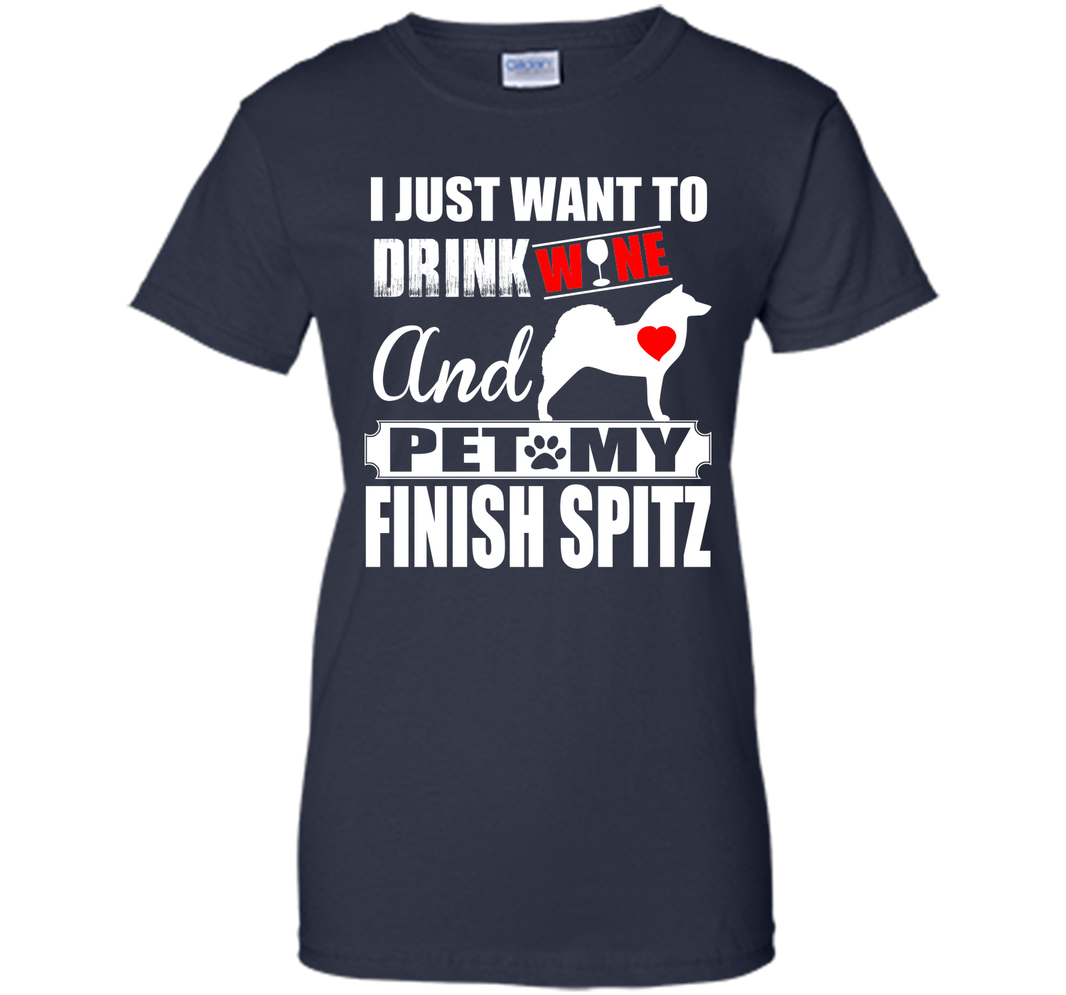 I just want to drink wine and pet my finish spitz T Shirt