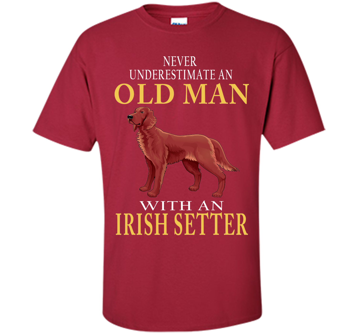 Never underestimate an old man with an irish sette T Shirt