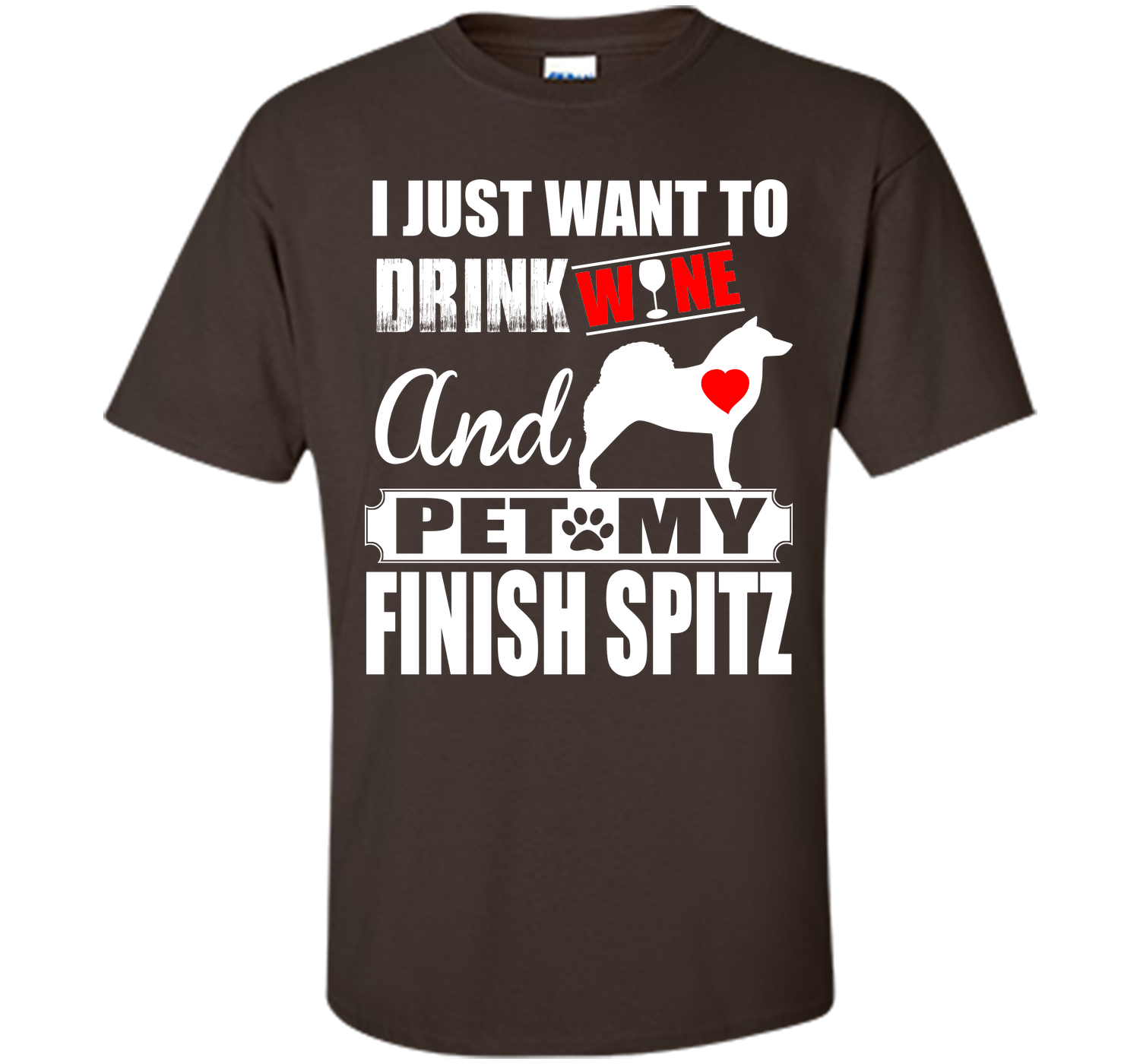 I just want to drink wine and pet my finish spitz T Shirt