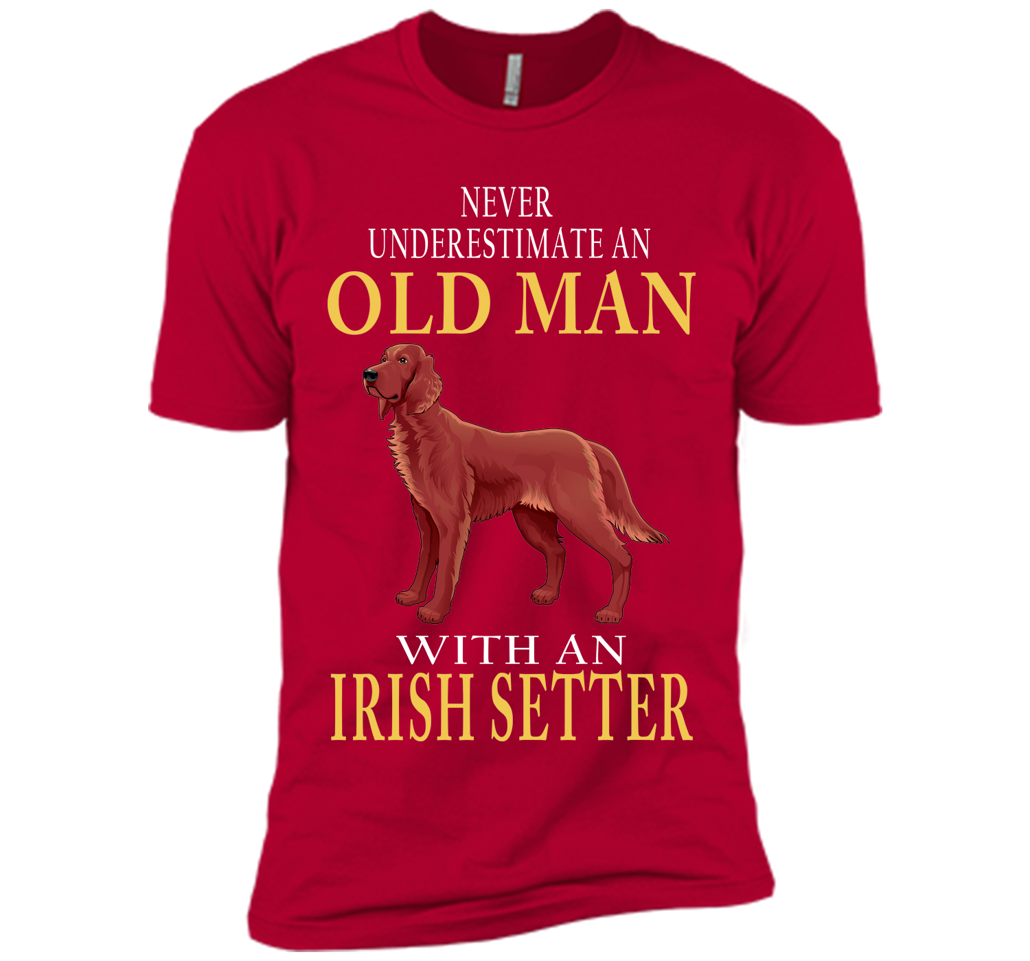 Never underestimate an old man with an irish sette T Shirt