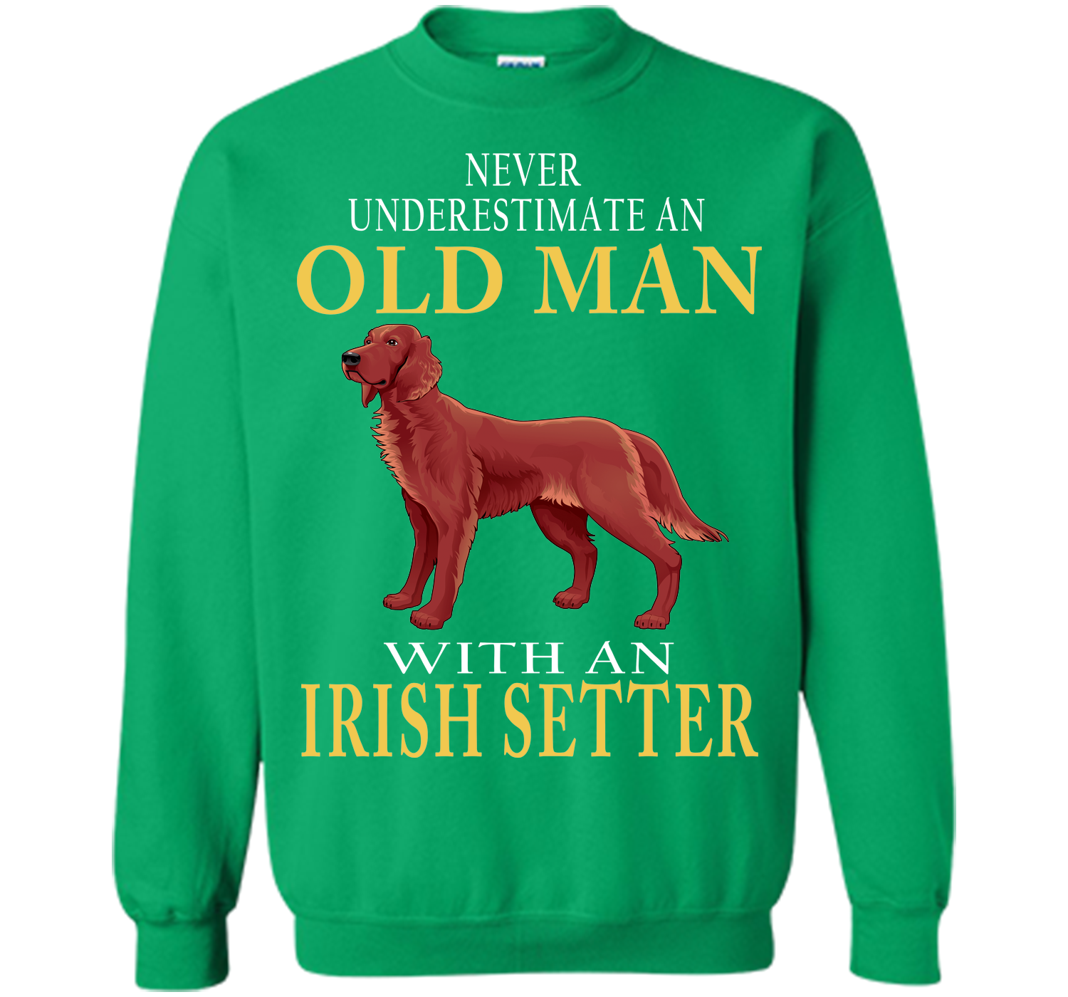 Never underestimate an old man with an irish sette T Shirt