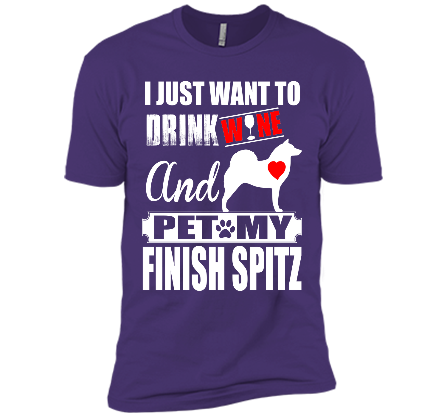 I just want to drink wine and pet my finish spitz T Shirt