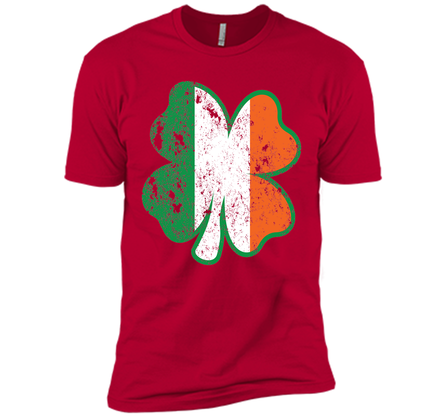Irish St Patricks Day Clover irish flag distressed T Shirt