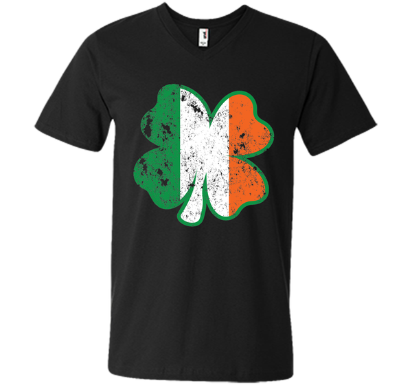 Irish St Patricks Day Clover irish flag distressed T Shirt