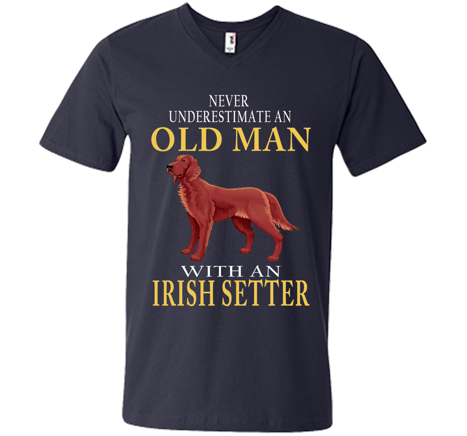 Never underestimate an old man with an irish sette T Shirt