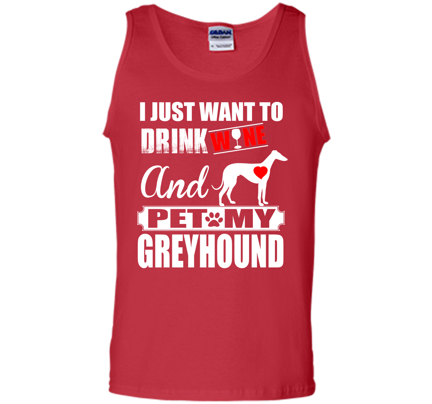 I just want to drink wine and pet my greyhound T Shirt
