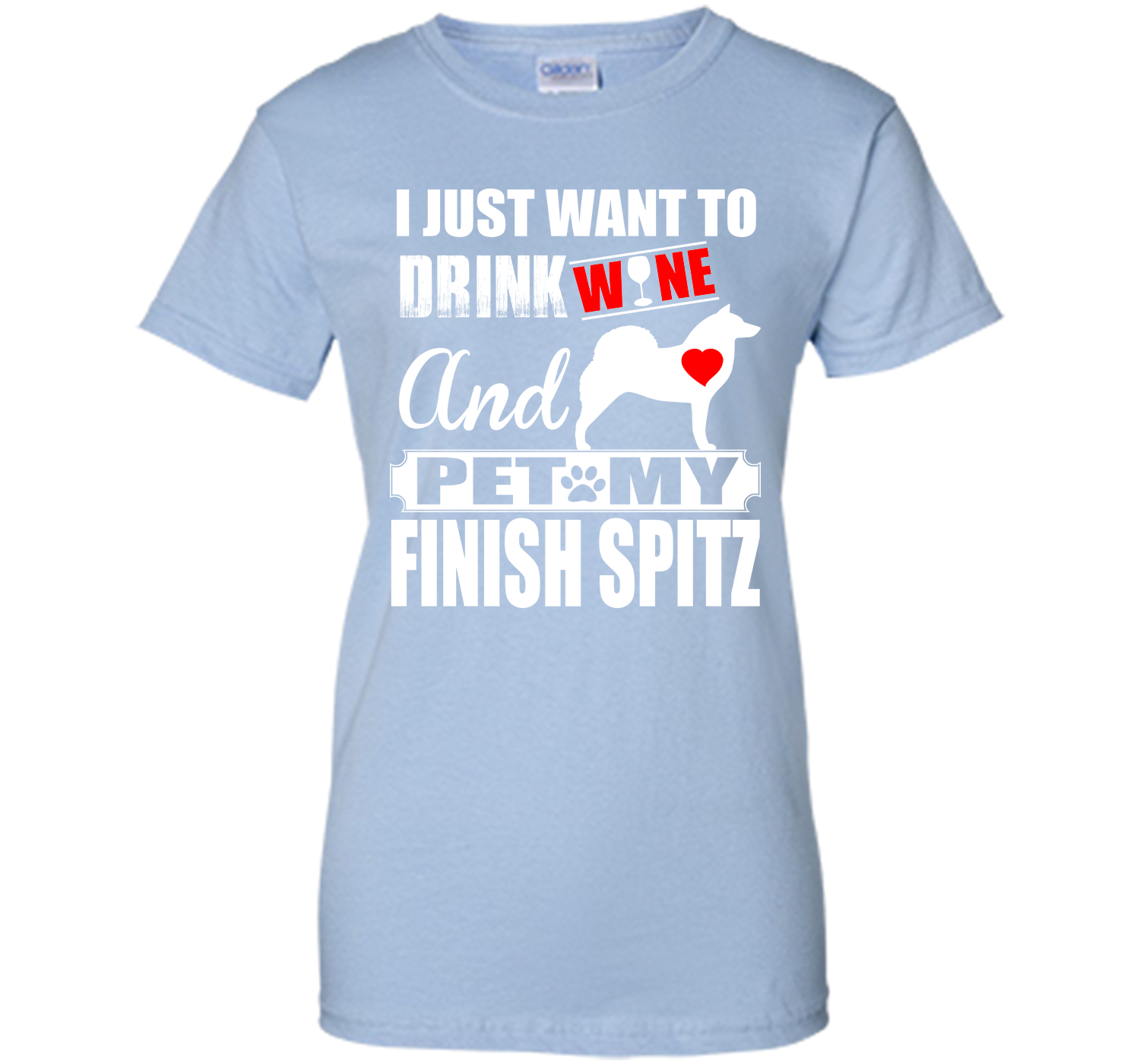 I just want to drink wine and pet my finish spitz T Shirt
