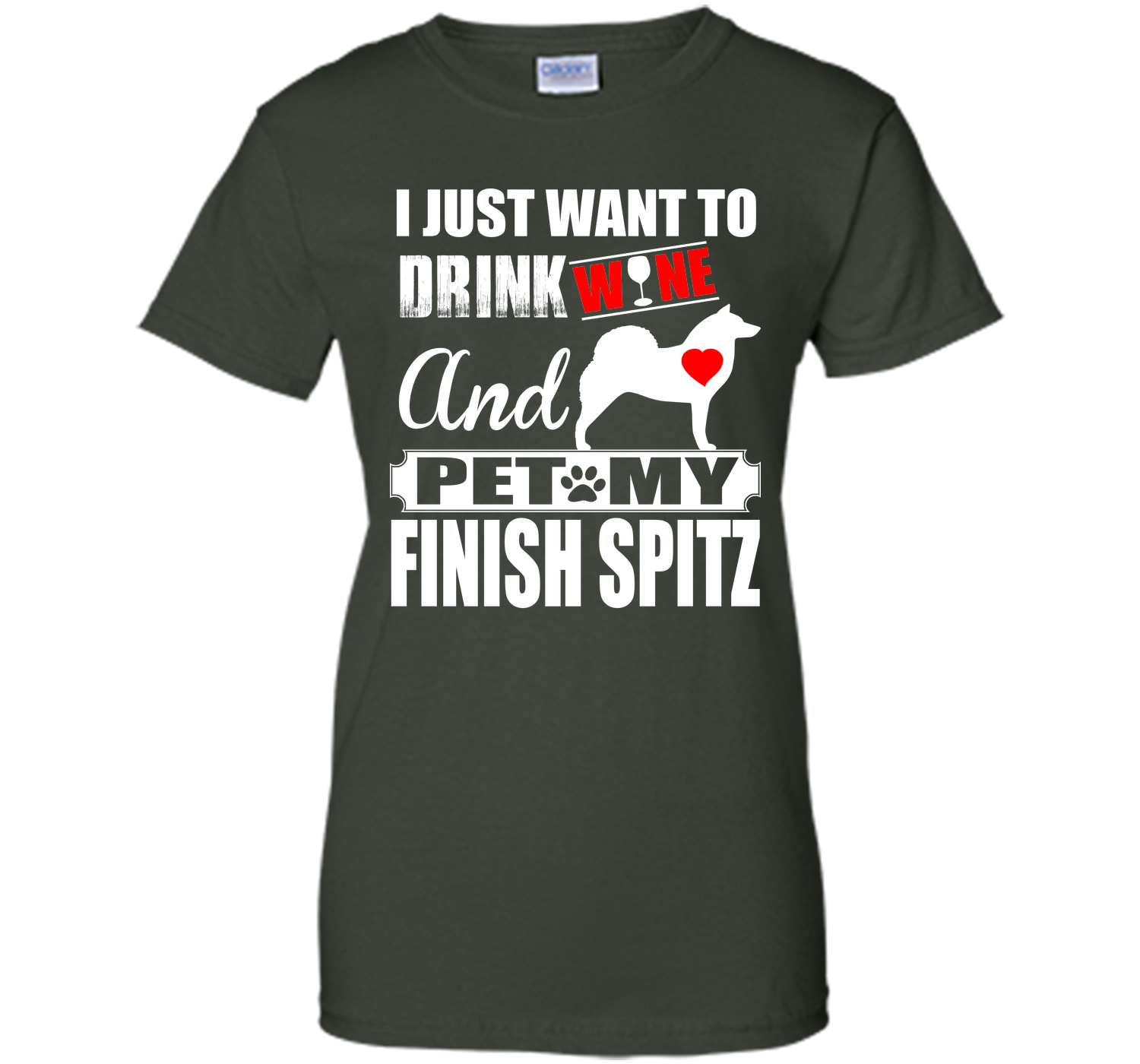 I just want to drink wine and pet my finish spitz T Shirt