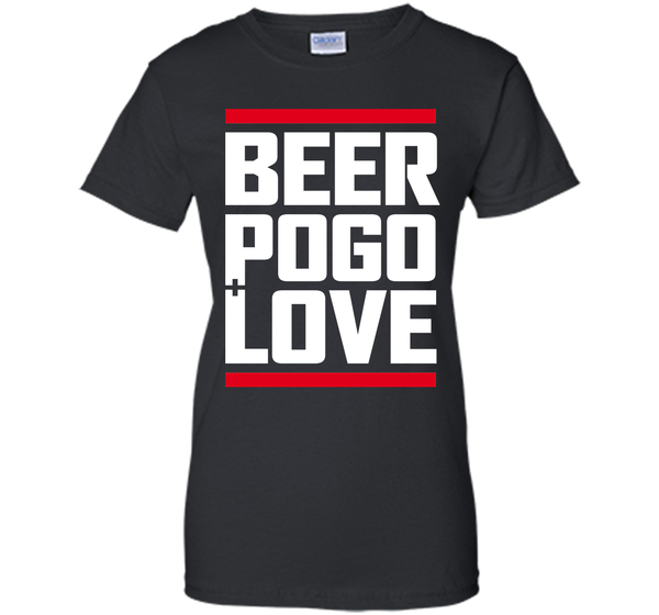 Beer pogo and love black T Shirt