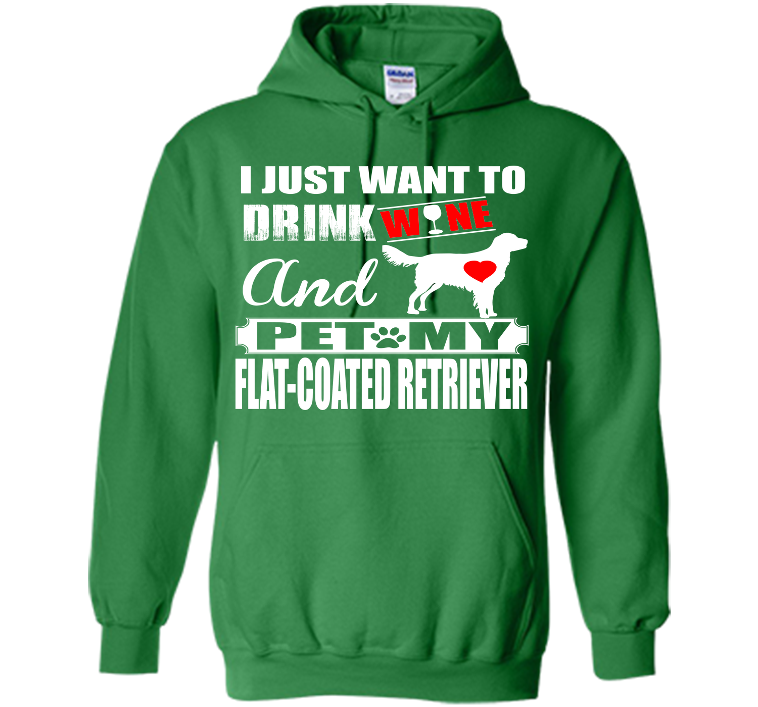 I just want to drink wine and pet my flat coated r T Shirt