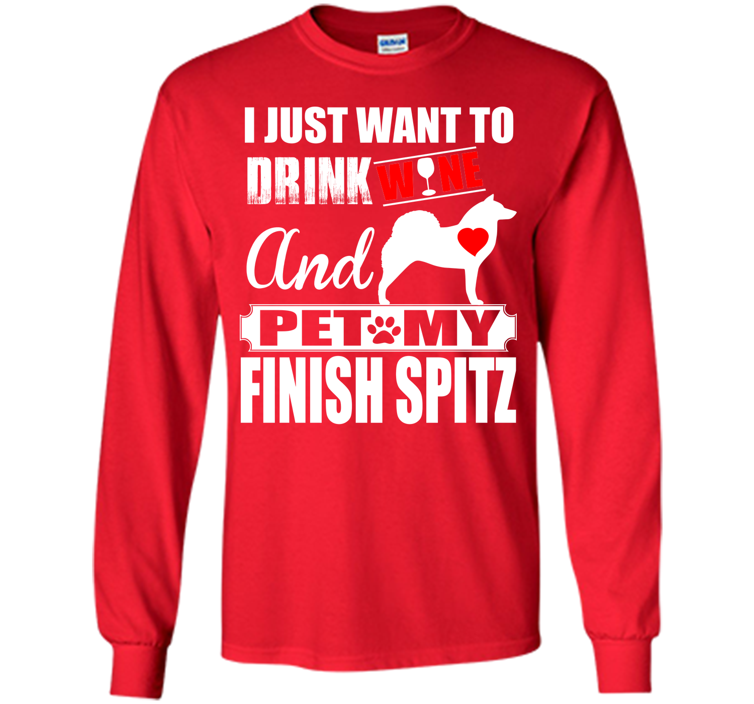 I just want to drink wine and pet my finish spitz T Shirt