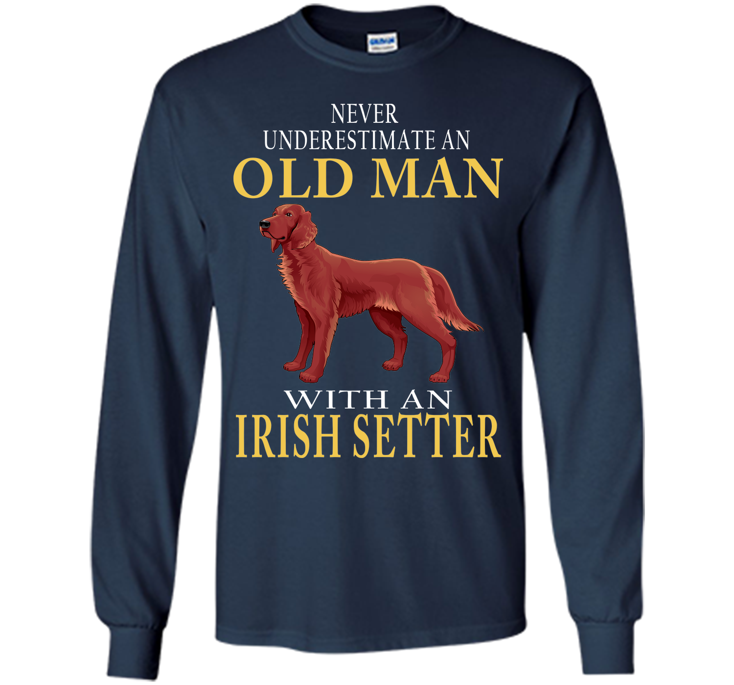 Never underestimate an old man with an irish sette T Shirt