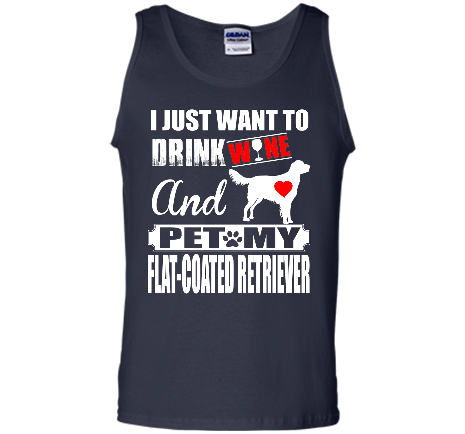 I just want to drink wine and pet my flat coated r T Shirt