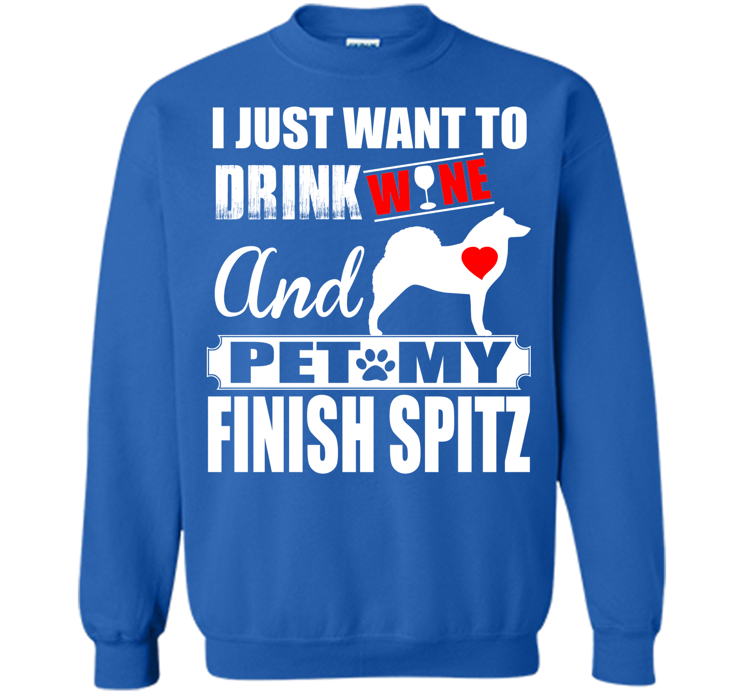 I just want to drink wine and pet my finish spitz T Shirt