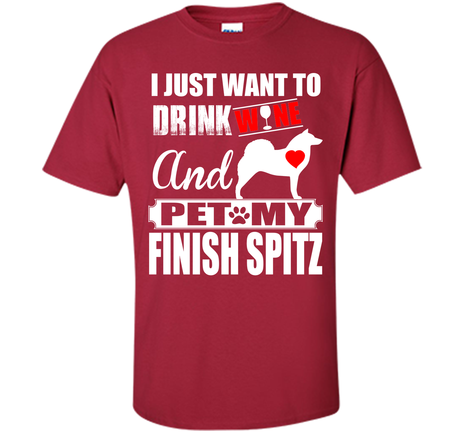 I just want to drink wine and pet my finish spitz T Shirt