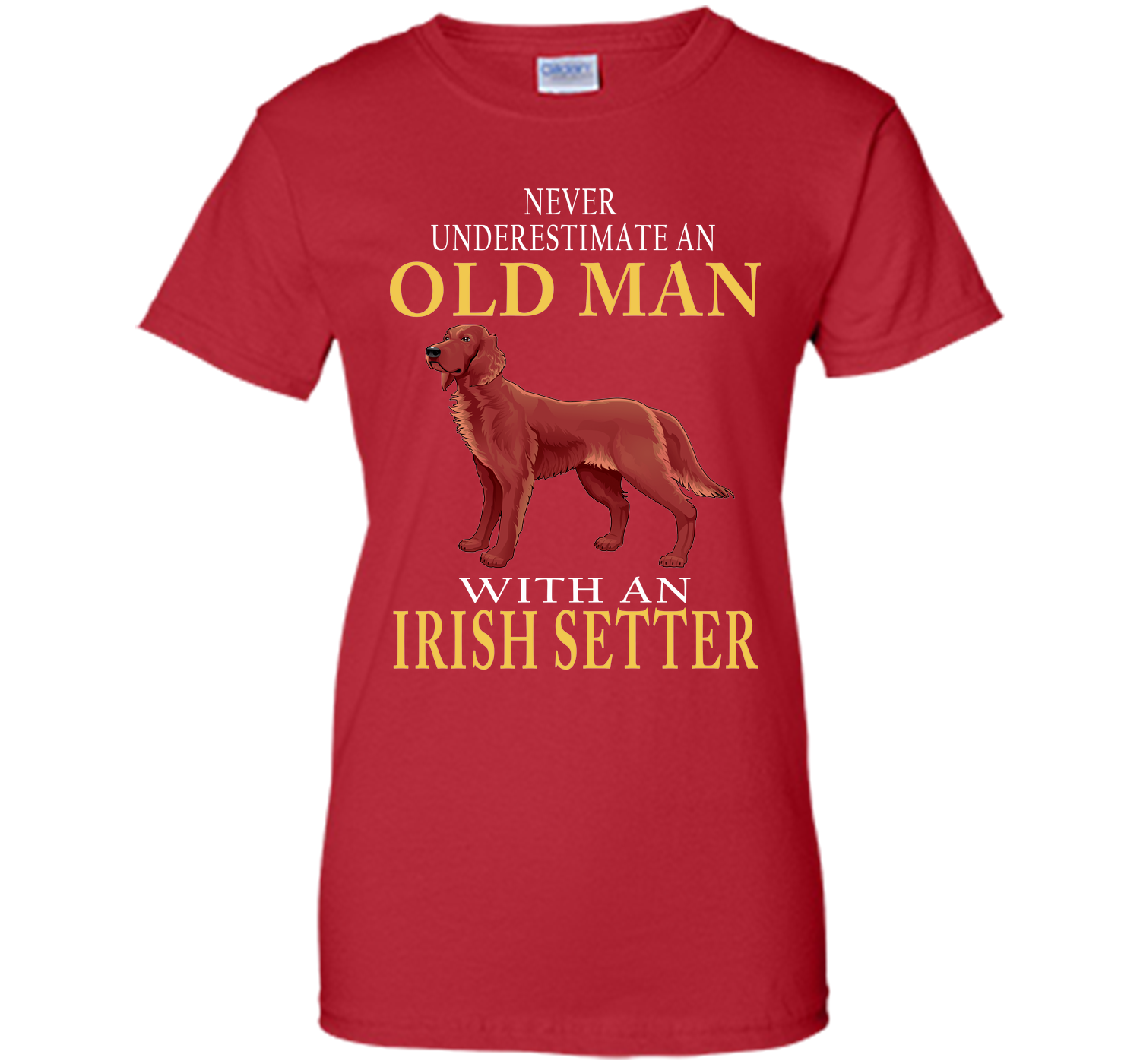 Never underestimate an old man with an irish sette T Shirt