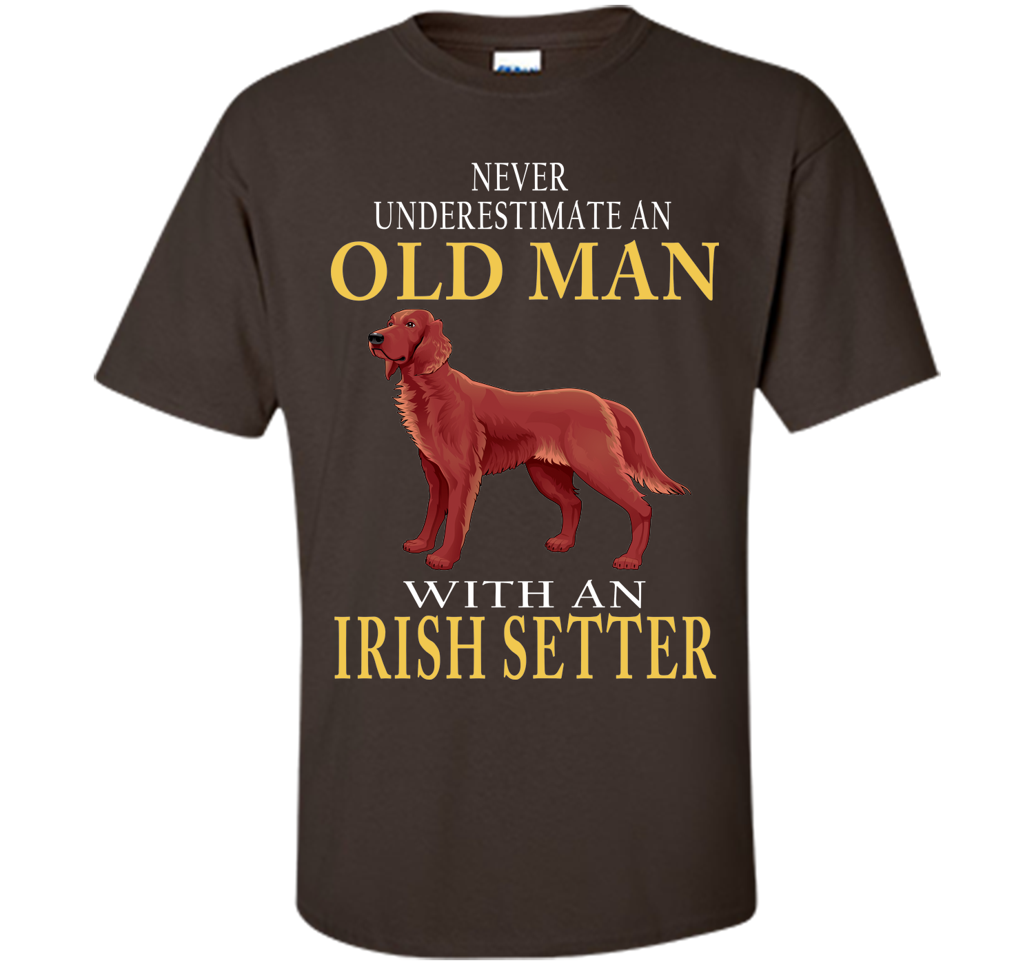 Never underestimate an old man with an irish sette T Shirt