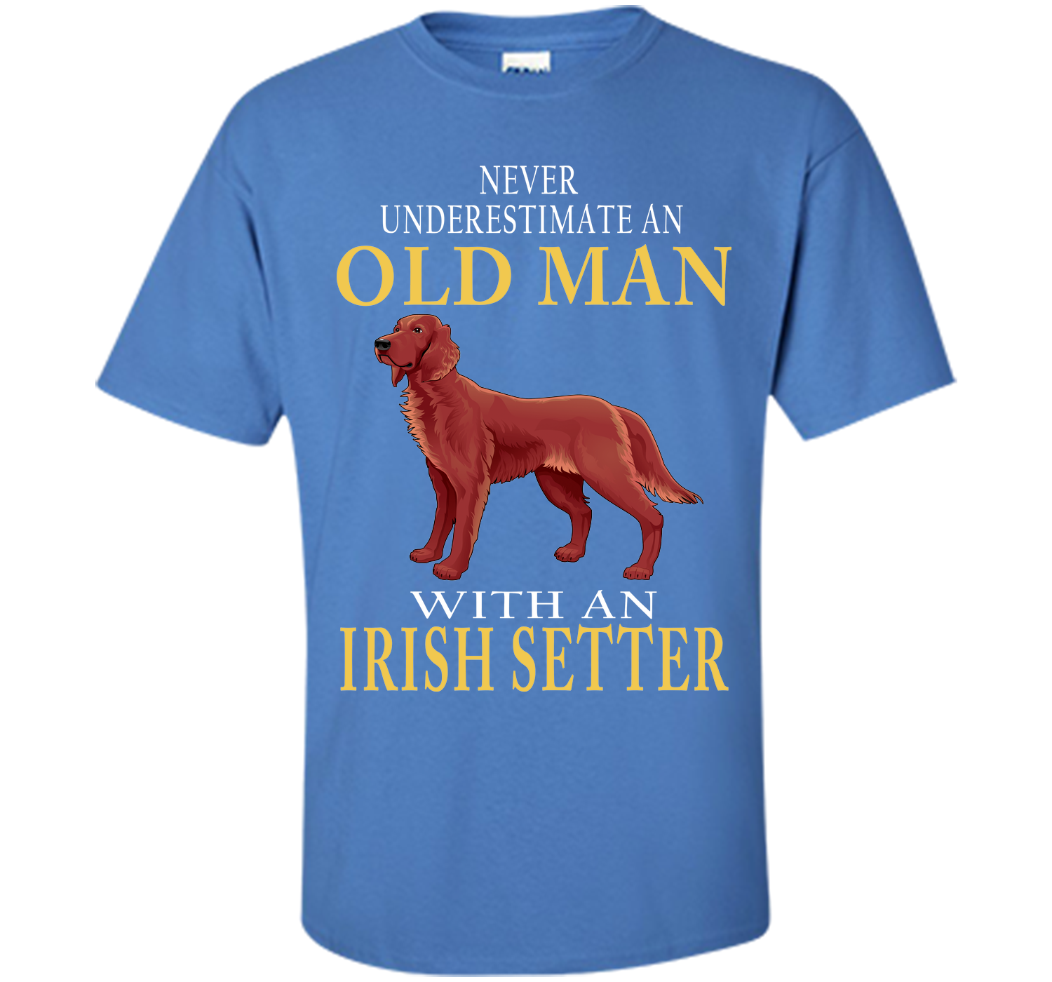 Never underestimate an old man with an irish sette T Shirt
