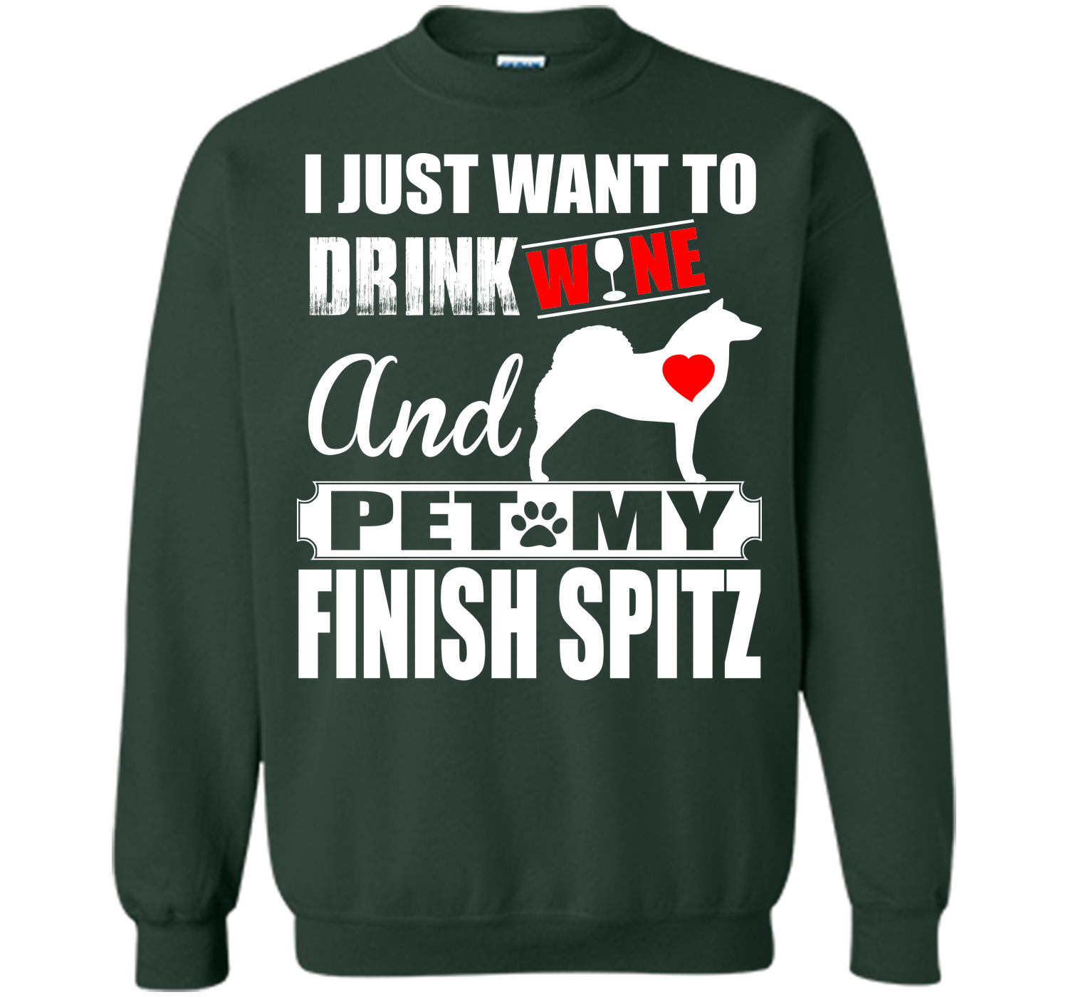 I just want to drink wine and pet my finish spitz T Shirt