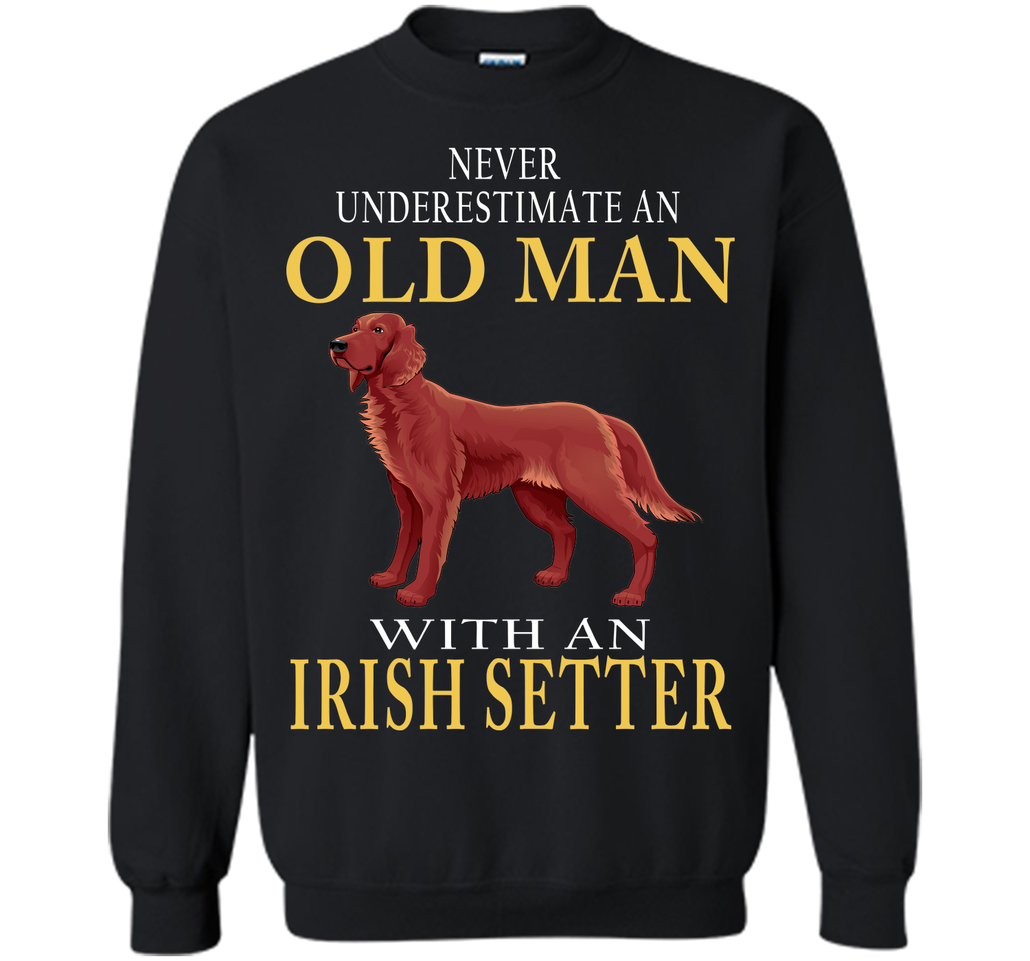 Never underestimate an old man with an irish sette T Shirt