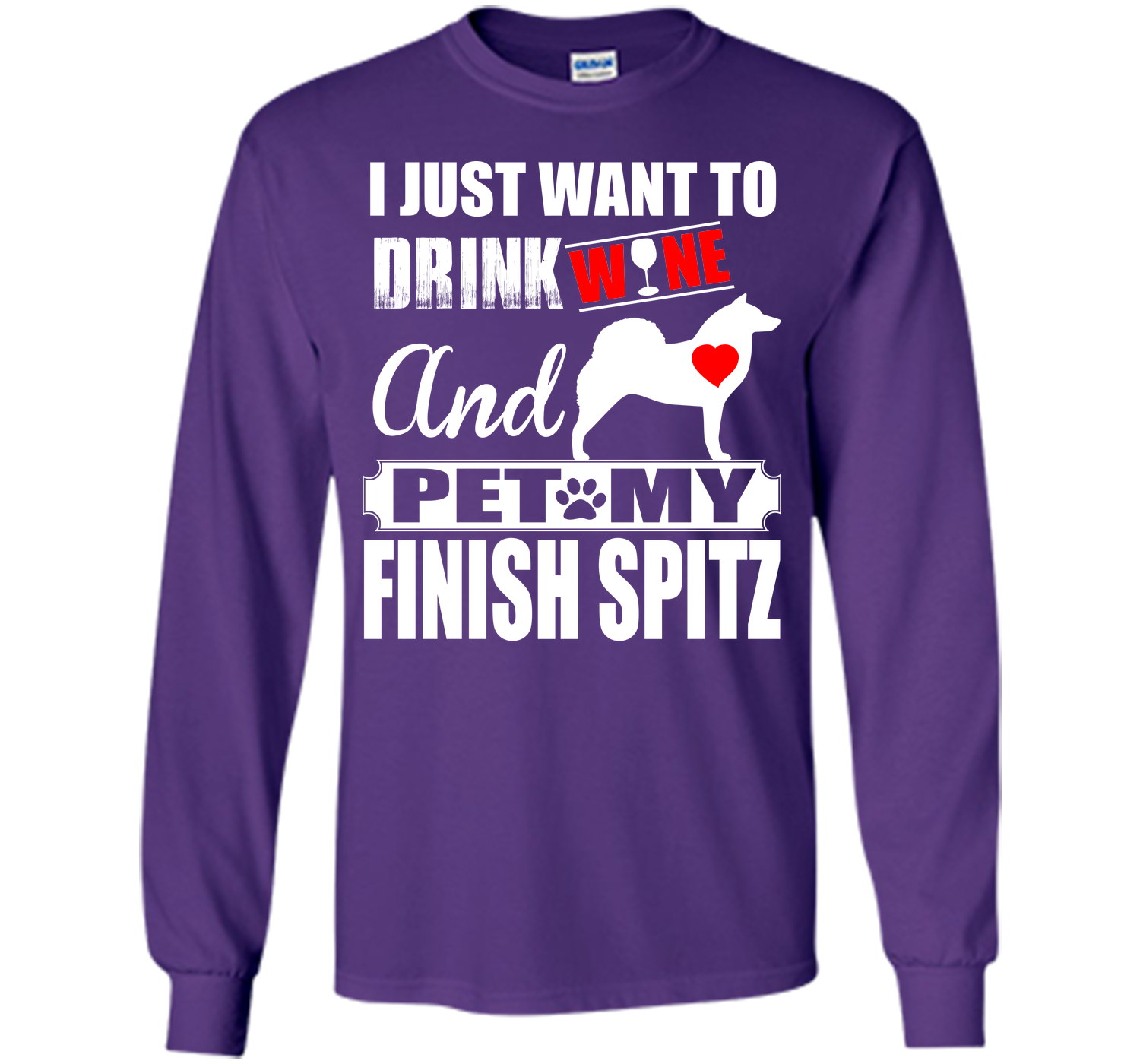 I just want to drink wine and pet my finish spitz T Shirt