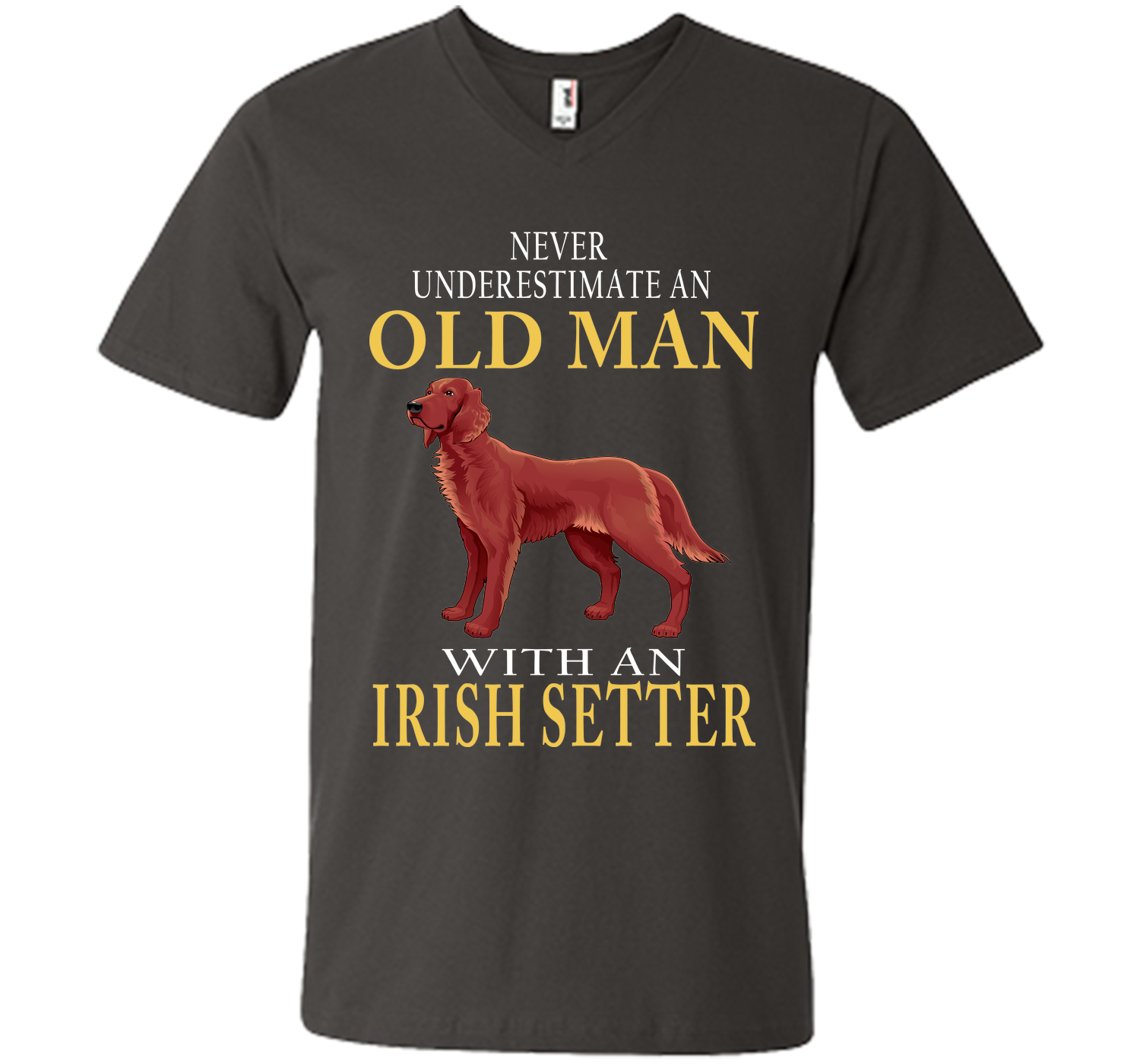 Never underestimate an old man with an irish sette T Shirt