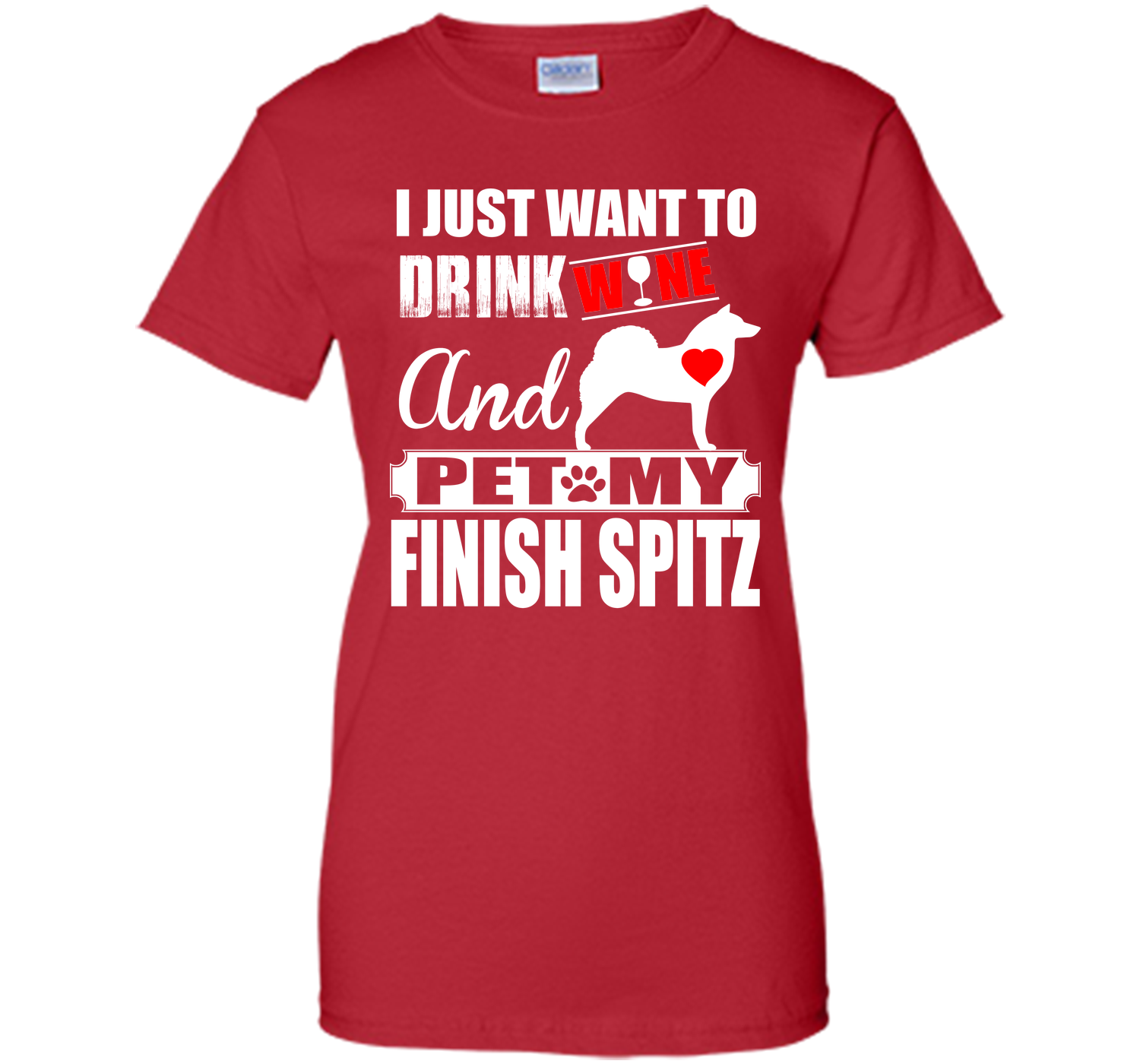 I just want to drink wine and pet my finish spitz T Shirt