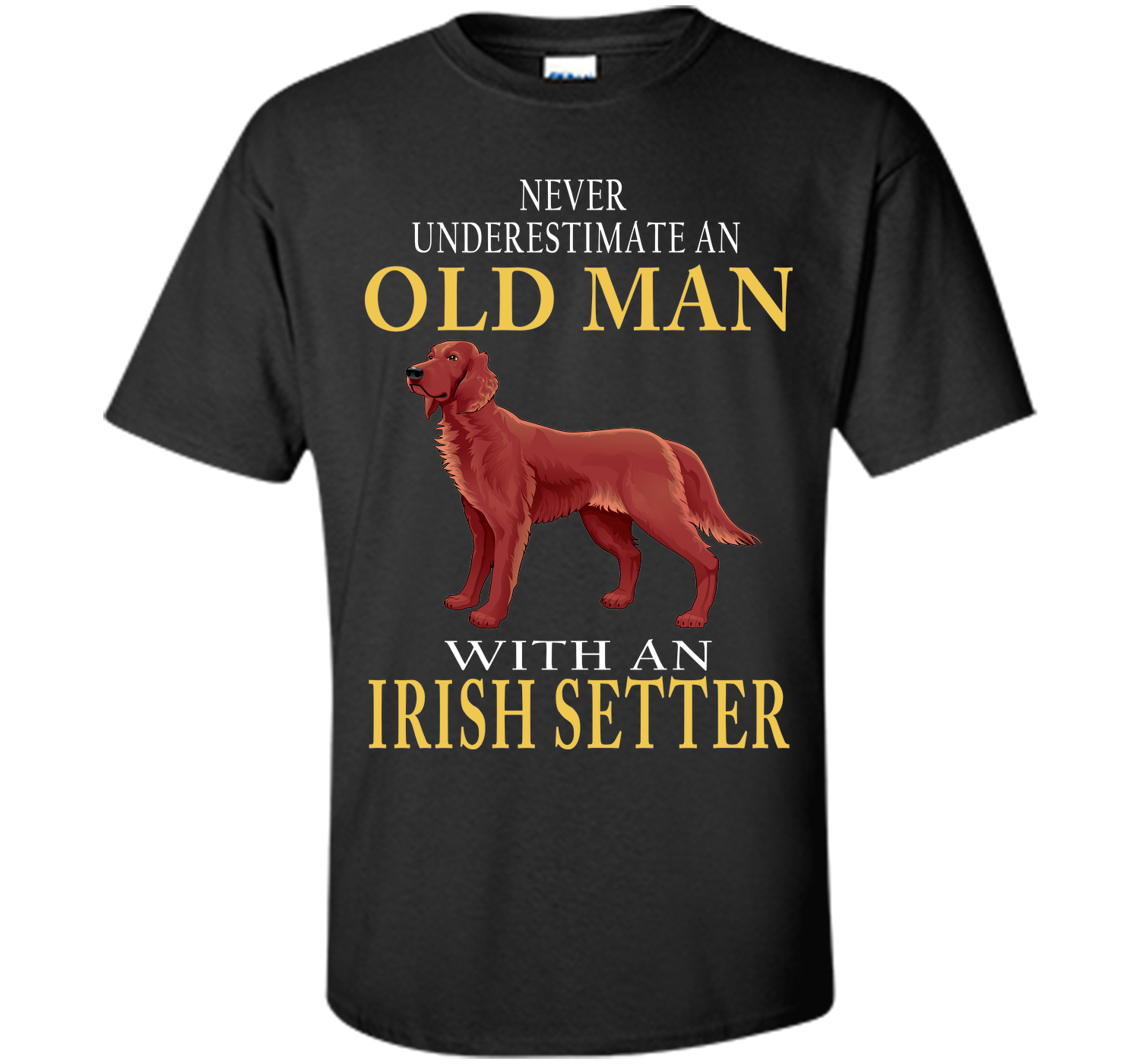 Never underestimate an old man with an irish sette T Shirt