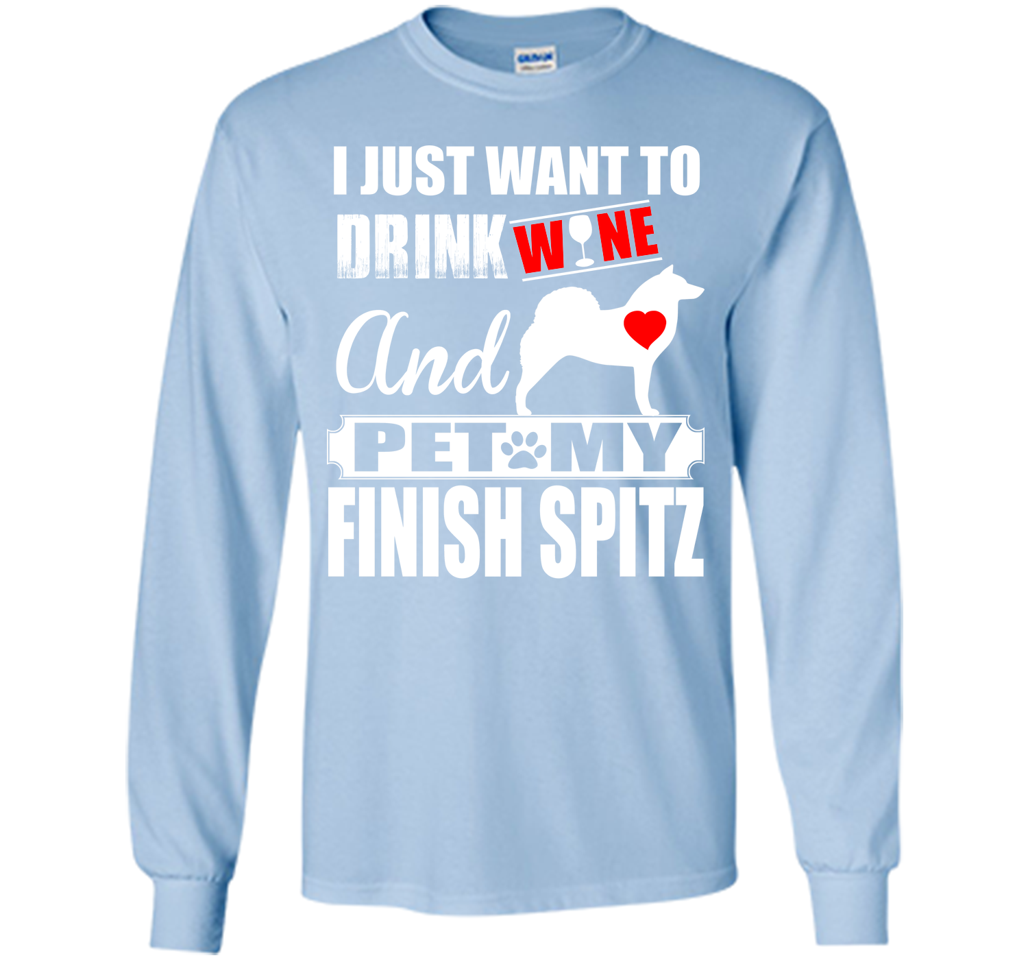 I just want to drink wine and pet my finish spitz T Shirt