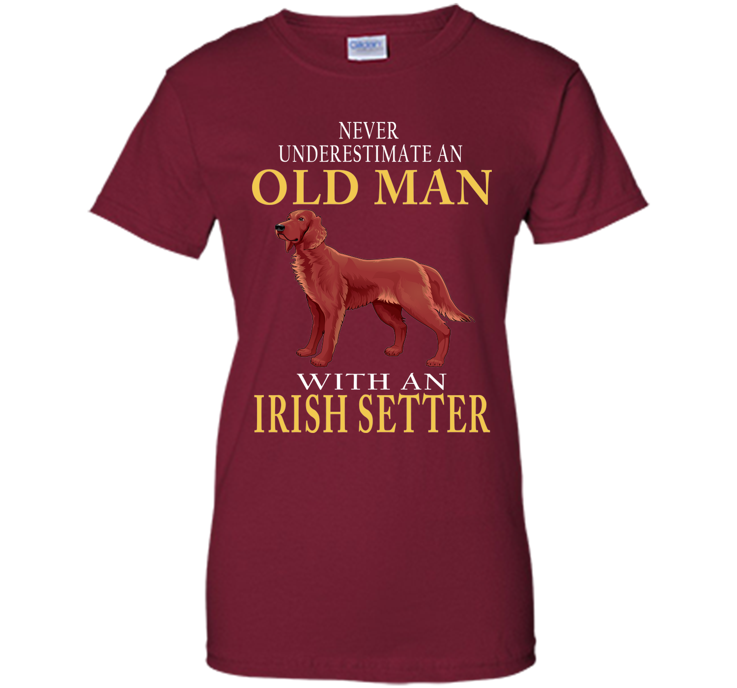 Never underestimate an old man with an irish sette T Shirt